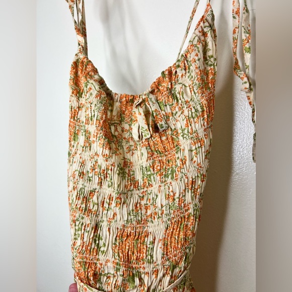 Free People Run Free Ruched Romper Size L - Picture 2 of 9